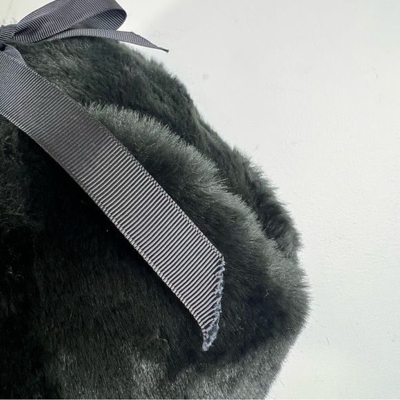 Y2K Canadian made black faux fur warm Yukon trapper winter ear flap hat 7 1/8 - Picture 7 of 13